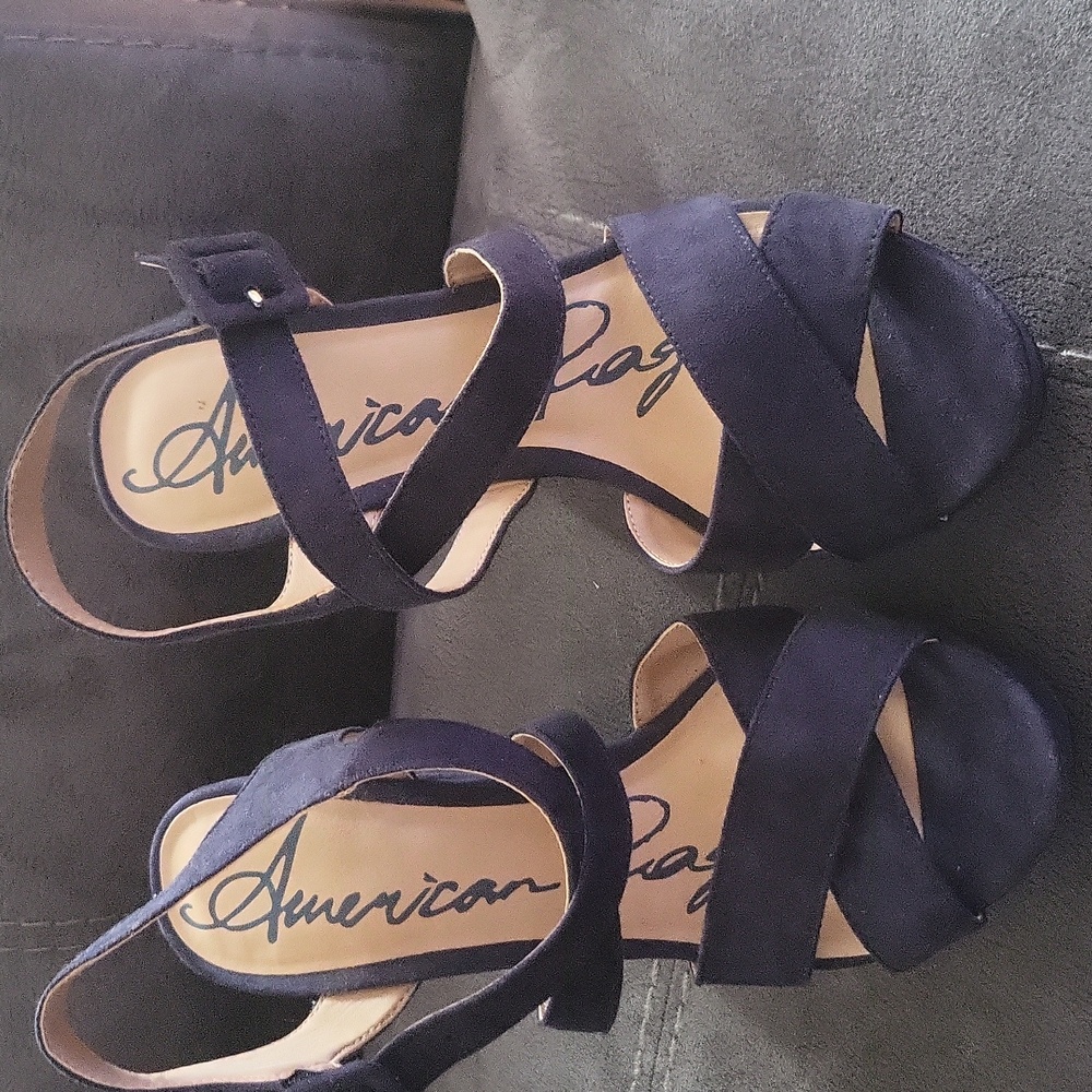 American Rag Suede Navy blue Wedge